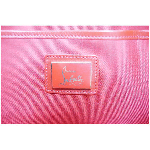 CHRISTIAN LOUBOUTIN Patent Leather Loubiposh Valentines Spiked Clutch Bag