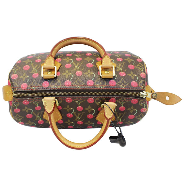 LOUIS VUITTON Cerises Speedy 25 Monogram Canvas Satchel Bag Brown-US