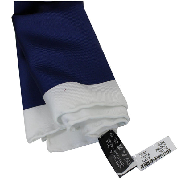 CHANEL Cruise 2019 Silk Scarf White/Blue/Red