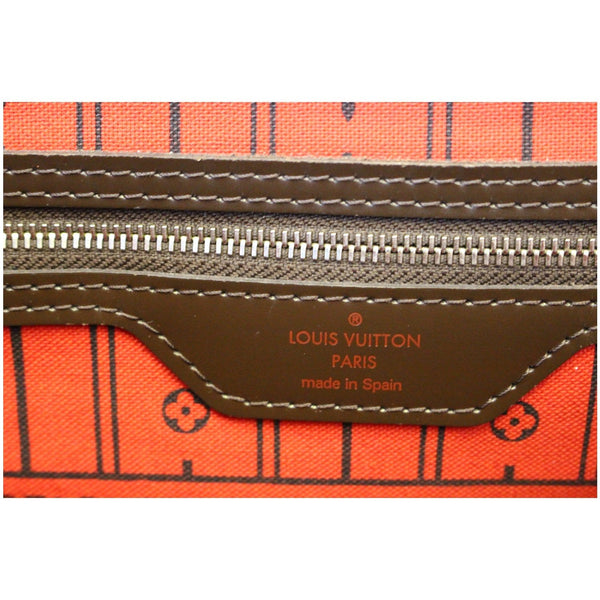 LOUIS VUITTON Neverfull MM Damier Ebene Tote Shoulder Bag-US