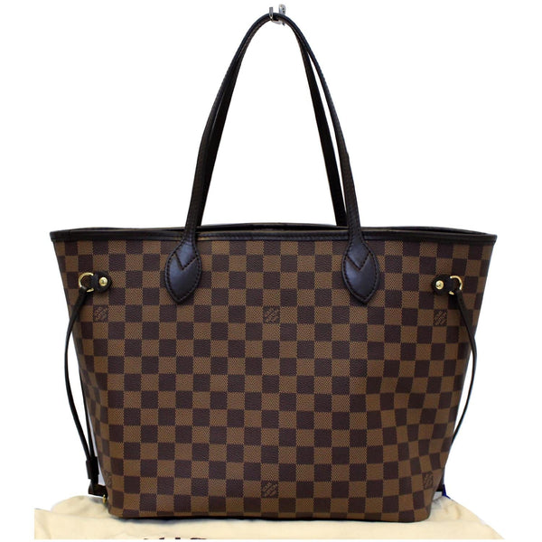 LOUIS VUITTON Neverfull MM Damier Ebene Tote Shoulder Bag Brown