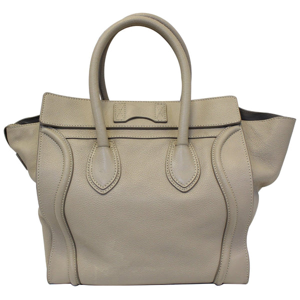 Celine drummed calfskin mini luggage tote bag- Back