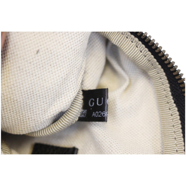 GUCCI Print Leather Black Belt Waist Bum Bag Small 527792