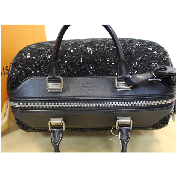 LOUIS VUITTON Sunshine Express Speedy Sequin Satchel Bag Black