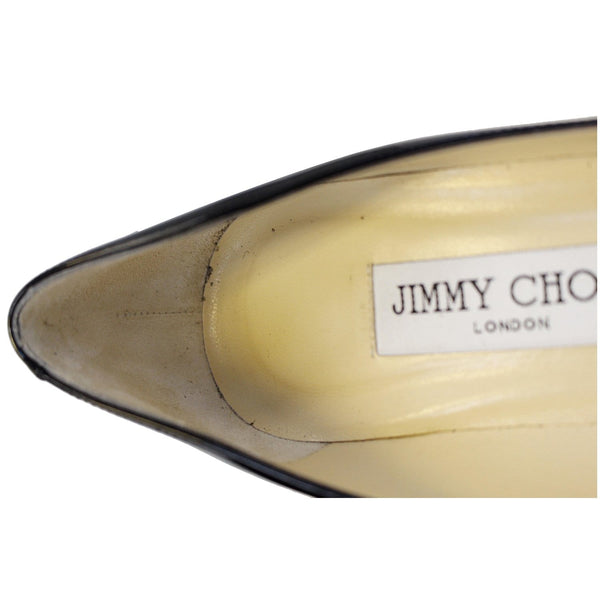 JIMMY CHOO Pointy Toe Patent Leather Pumps Black US 7