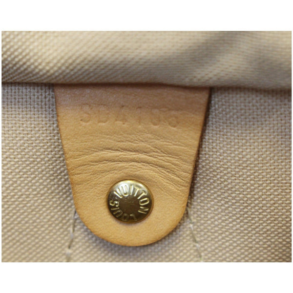 LOUIS VUITTON Speedy 30 Damier Azur Satchel Bag White