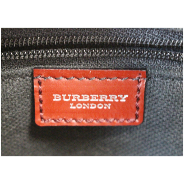 BURBERRY Barrel Haymarket Check Coated Canvas Shoulder Bag Red