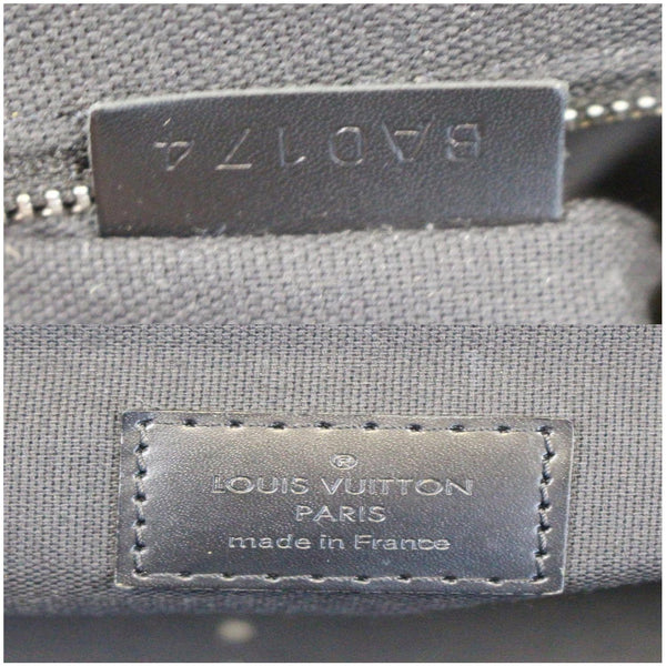 LOUIS VUITTON Roadster Damier Graphite Travel Bag Black