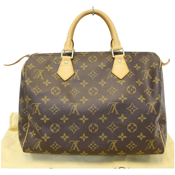 LOUIS VUITTON Speedy 30 Monogram Canvas Brown Satchel Bag