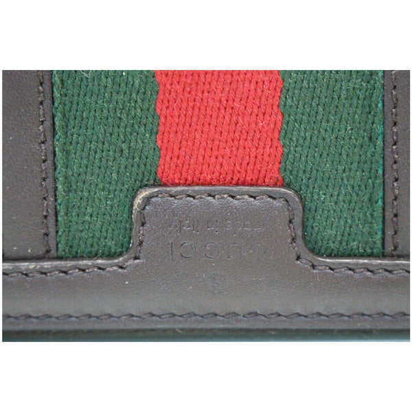 GUCCI Vintage Web GG Canvas Zip Around Wallet Beige