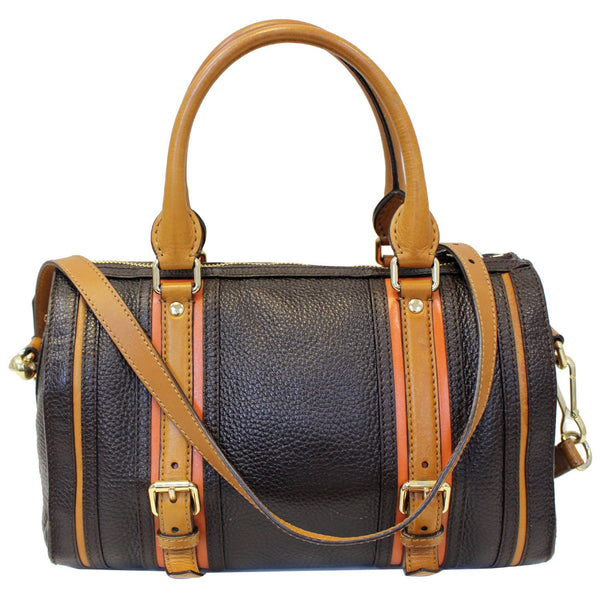 Burberry Alchester Bowling Leather Satchel Shoulder Bag Black-US