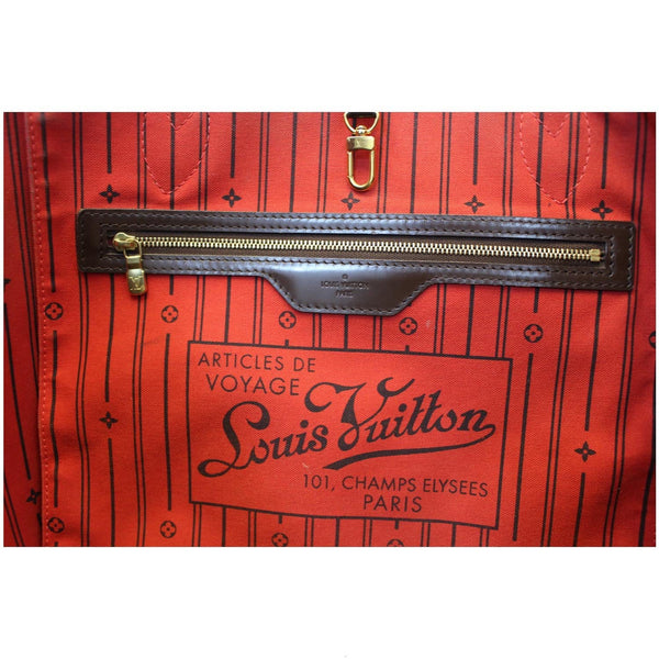 LOUIS VUITTON Neverfull GM Damier Ebene Brown Tote Shoulder Bag-US