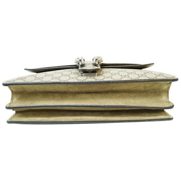 GUCCI Dionysus Medium GG Supreme Monogram Shoulder Bag Taupe