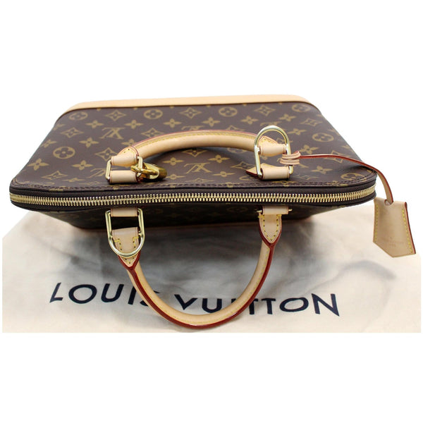 LOUIS VUITTON Alma PM Monogram Canvas Satchel Bag Brown