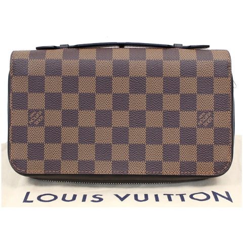 LOUIS VUITTON Zippy XL Damier Ebene Wallet Brown