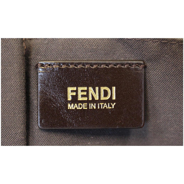 Fendi Tobacco Pequin Stripe Canvas Large - fendi logo