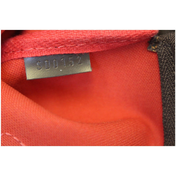 LOUIS VUITTON Pochette Eva Damier Ebene Clutch Bag Brown