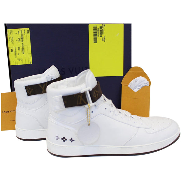 LOUIS VUITTON Rivoli Calfskin High Top Sneakers Boot White-US