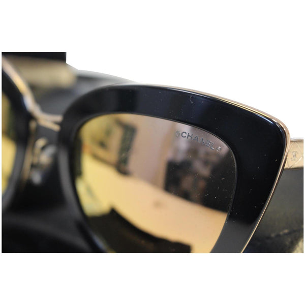 CHANEL Cat Eye Sunglasses Black Gold-US