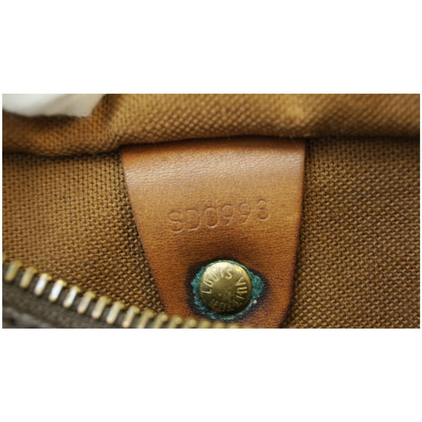 LOUIS VUITTON Speedy 25 Monogram Canvas Satchel Bag Brown