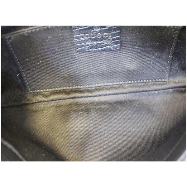 GUCCI Horsebit GG Canvas Clutch Bag Black-US