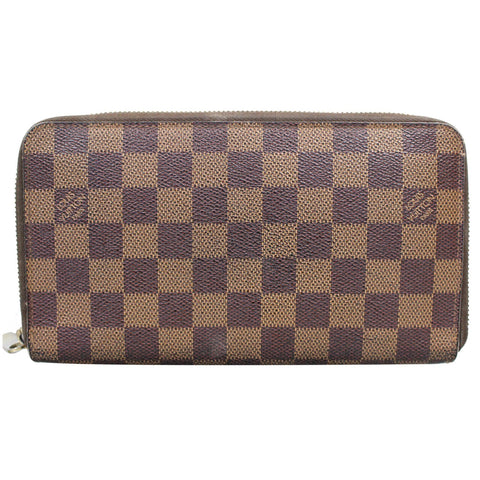 LOUIS VUITTON Zippy Damier Ebene Organizer Wallet Brown
