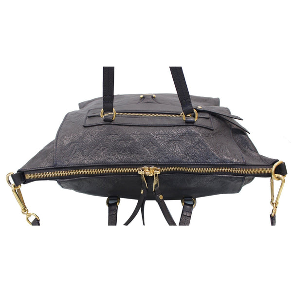 LOUIS VUITTON Lumineuse PM Monogram Empreinte Leather Shoulder Bag Black