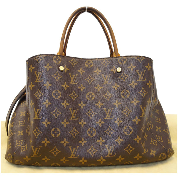 LOUIS VUITTON Montaigne GM Monogram Canvas Shoulder Bag Brown