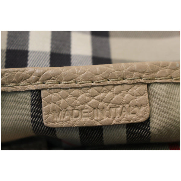 BURBERRY London Greenwood Grainy Leather Bowling Bag Nude