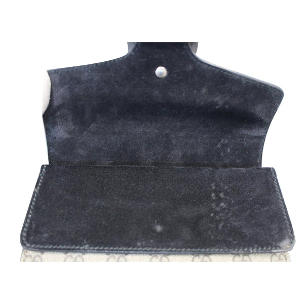 GUCCI Dionysus Mini GG Supreme Canvas Crossbody Bag Beige