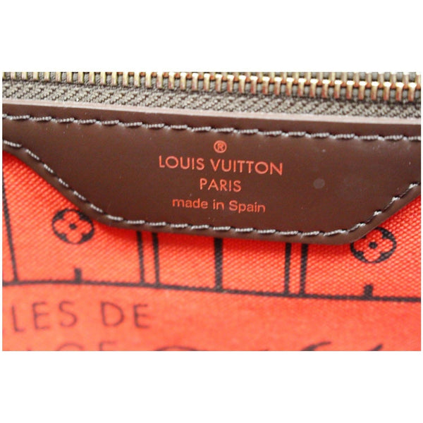 LV Neverfull MM Damier Ebene Bag with logo preview