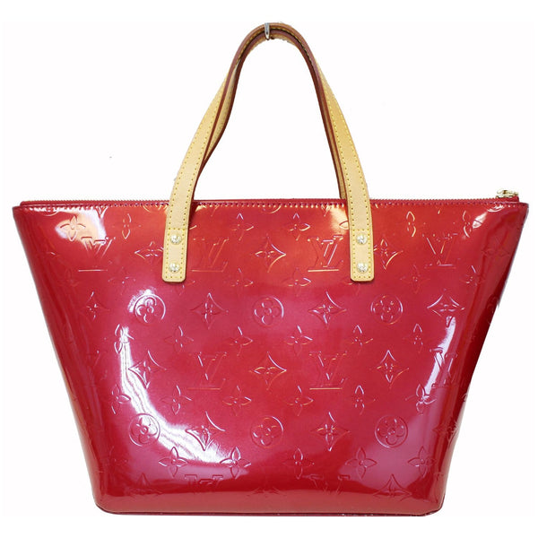 LOUIS VUITTON Bellevue PM Vernis Leather Satchel Bag Pomme D'Amour