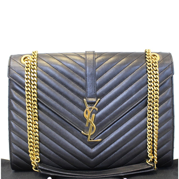 YVES Saint Laurent Large Envelope Chain Shoulder Bag Black