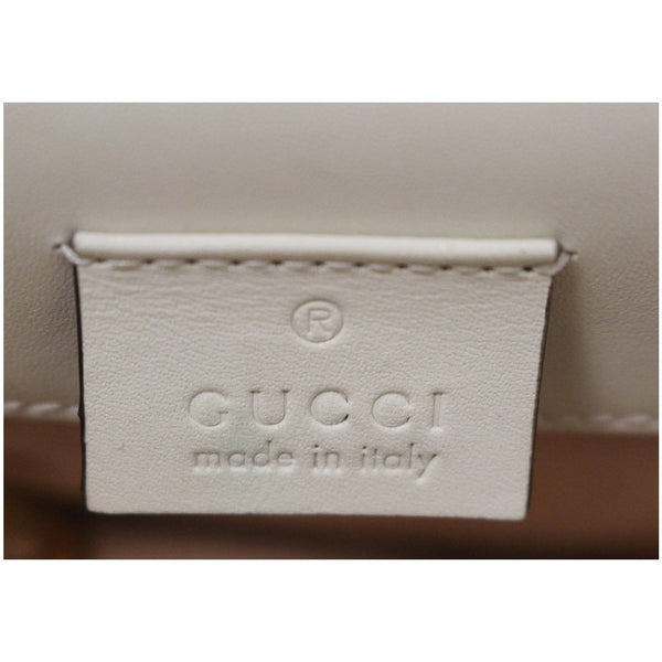 GUCCI Sylvie Super Mini Leather Crossbody Bag 494646 White