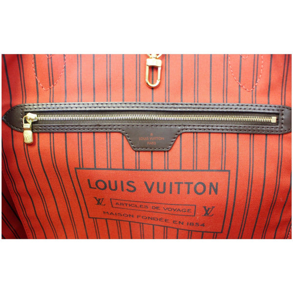 LOUIS VUITTON Neverfull GM Damier Ebene Tote Shoulder Bag Brown