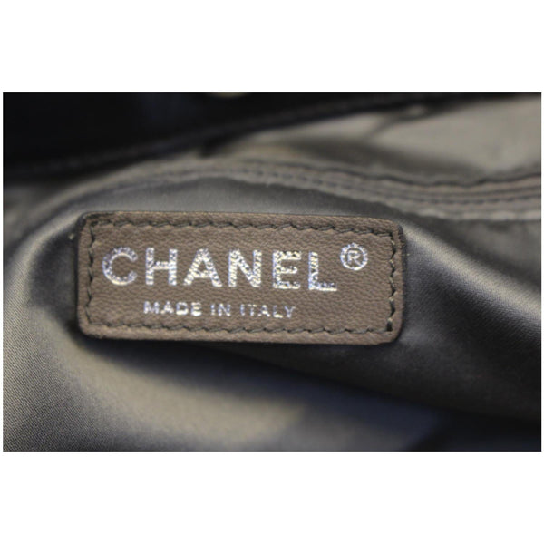 CHANEL Calfskin Rhodoid Modern Chain East West Tote Black-US