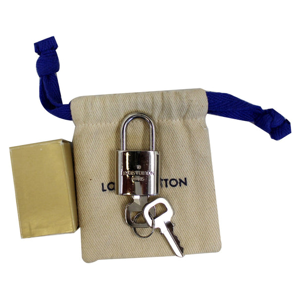 LOUIS VUITTON Padlock and 2 Keys Silver Bag Charm Number 309