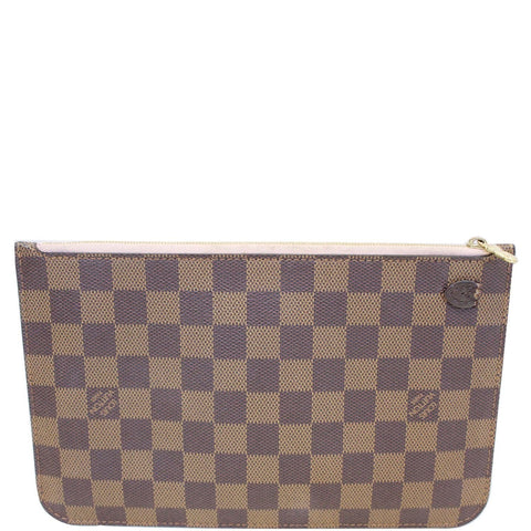 Louis Vuitton Neverfull MM Wristlet Pochette Damier Pouch for sale