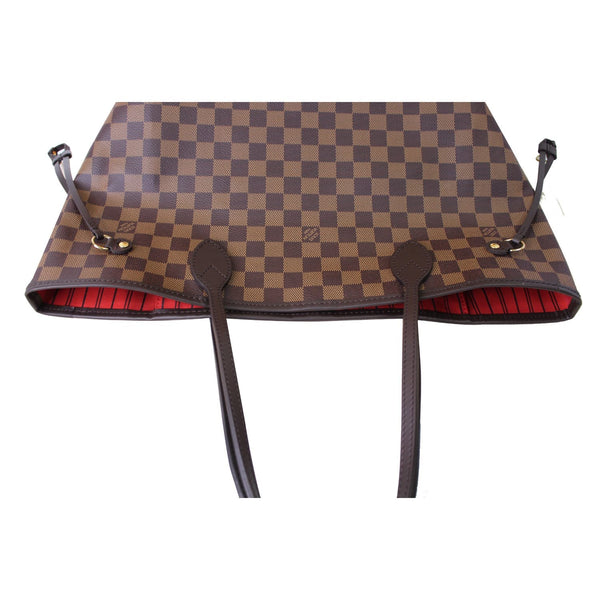 Louis Vuitton Neverfull MM Damier Ebene Tote Bag with strap