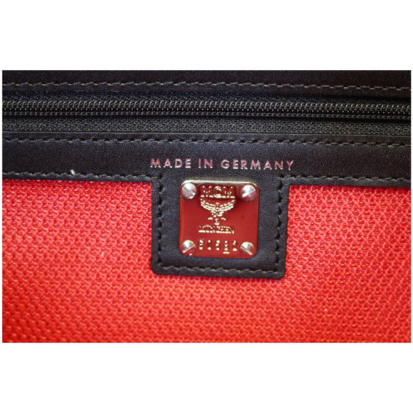 MCM Visetos Satchel Princess Lion Crossbody Bag - logo