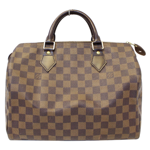 LOUIS VUITTON Speedy 30 Damier Ebene Brown Satchel Bag-US