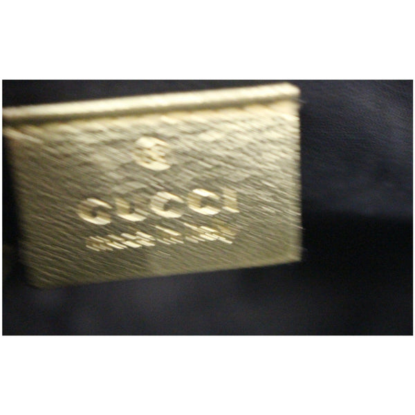 GUCCI Moon Steller Guccy Leather Crossbody Bag Gold