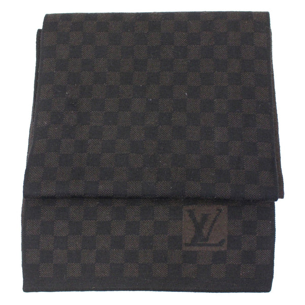 Louis Vuitton Damier Stole Scarf Wool Petit Brown - check