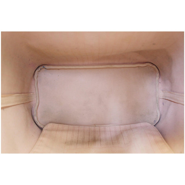 LOUIS VUITTON Neverfull MM Damier Azur Tote Shoulder Bag White