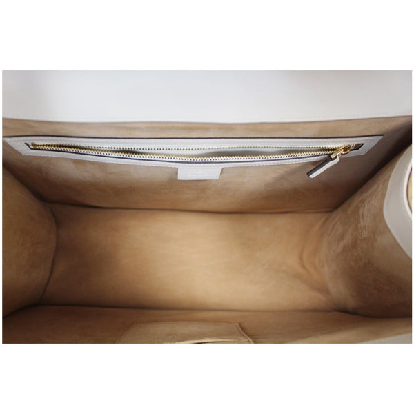 GUCCI Maxi Sylvie Calfskin Top Handle Bag White 477631