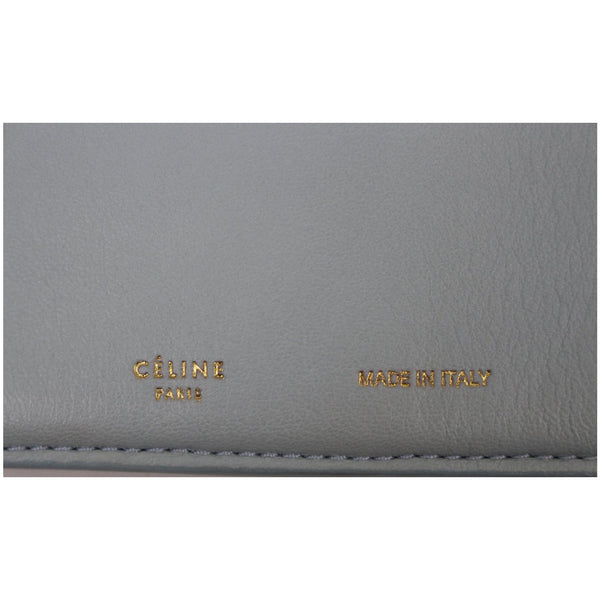 CELINE Knotted Leather Clutch Powder Blue-US