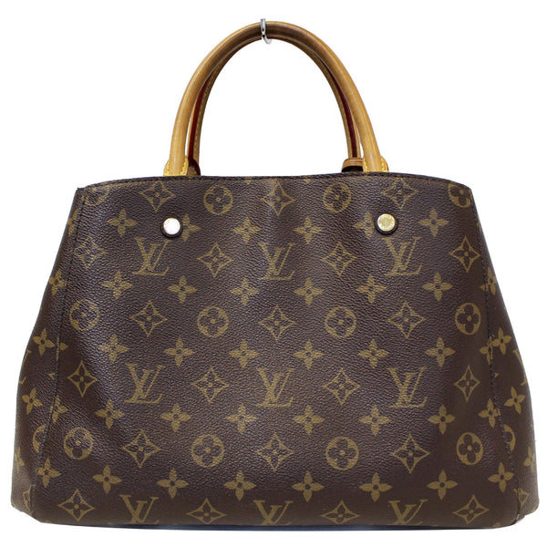 LOUIS VUITTON Montaigne MM Monogram Canvas Shoulder Bag Brown