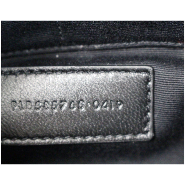 YVES SAINT LAURENT Calfskin Musical Notes Zip Pouch Black - Final Sale