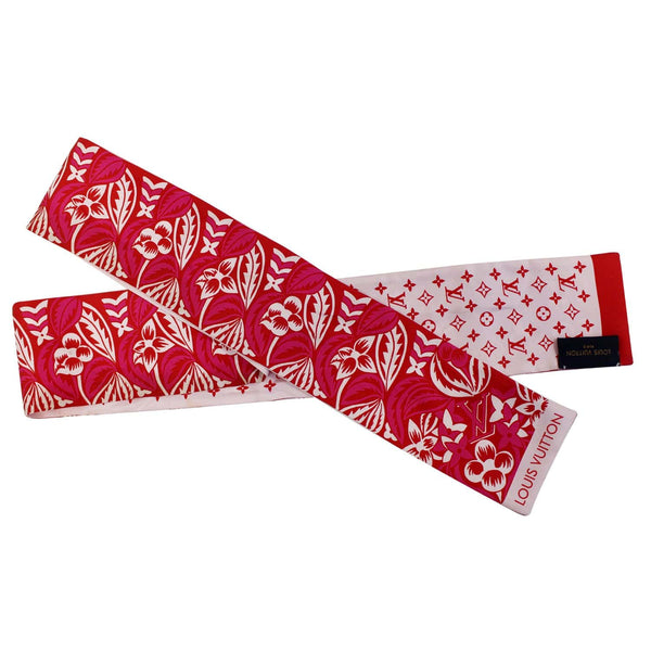 Louis Vuitton Monokinawa Pink Silk Bandeau Scarf-US
