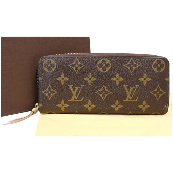 LOUIS VUITTON Clemence Monogram Canvas Wallet Brown